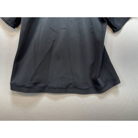 Womens Sauna Thermal Top Shapewear Plus Size 4xl Black Front Zip Short Sleeves - Picture 8 of 9